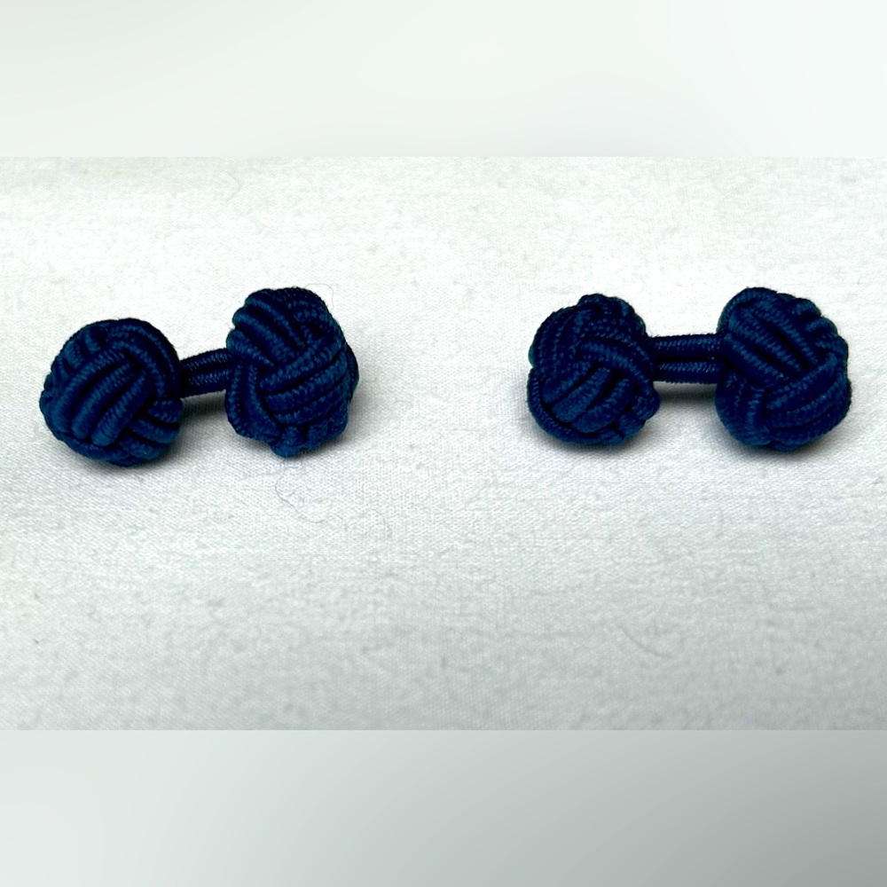 Silk knot cufflinks.